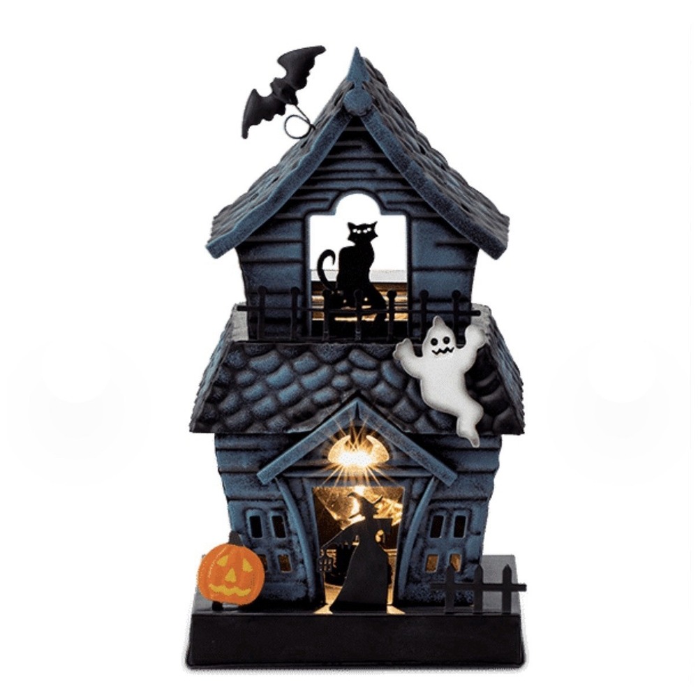 Scentsy Haunting Good Time Warmer Haunted House Halloween Light-Up With Bulb/Box